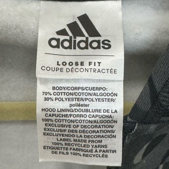 NWT Adidas Girls' Zip-Front Essential 3-Stripe Hooded Fleece Jacket Sz M 10/12 - Picture 4 of 10